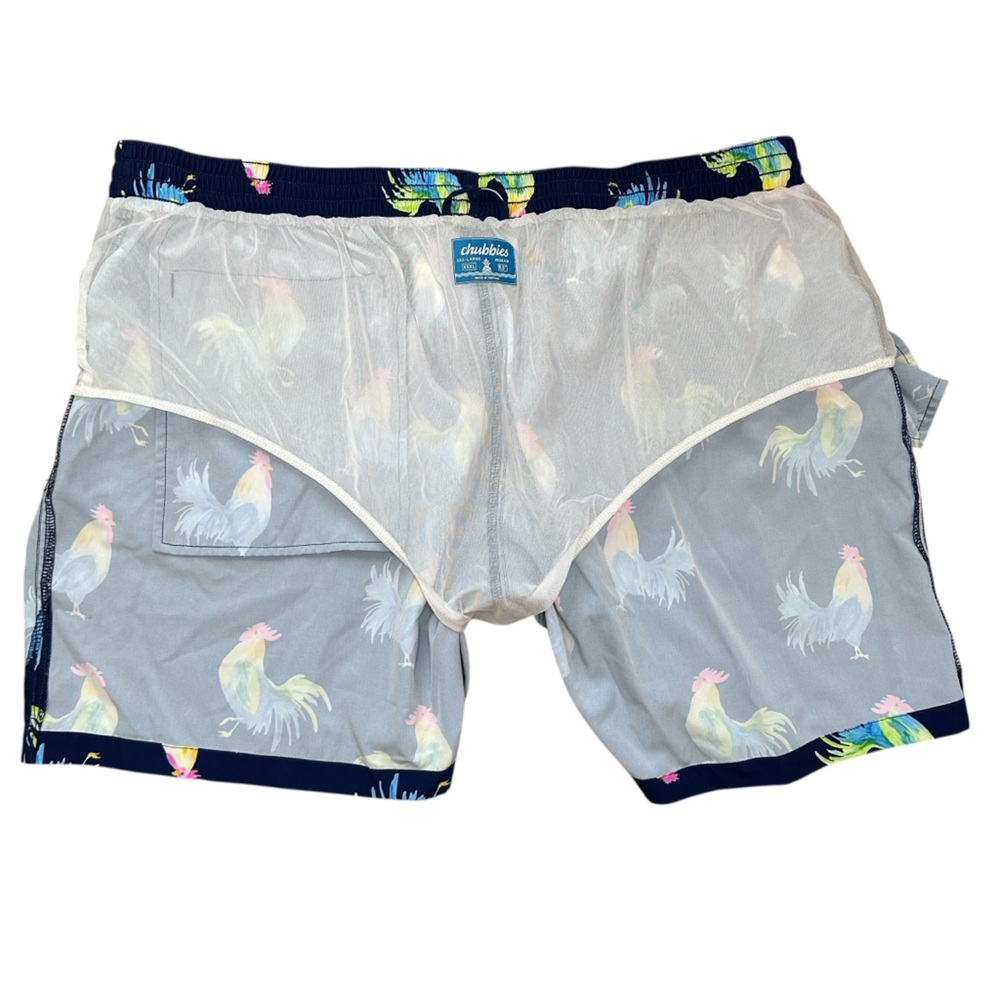 Chubbies Classic Stretch Swim Trunks – XXX-Large Men’s Chicken/Rooster Print - Picture 7 of 9